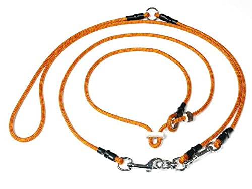 Mystique Hunting Profi Umhängeleine 6mm mit Zugbegrenzung M 295cm orange/rot von Mystique