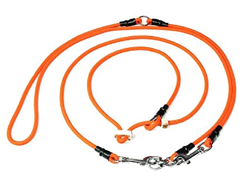 Mystique Hunting Profi Umhängeleine 6mm mit Zugbegrenzung S 275cm neon orange von Mystique