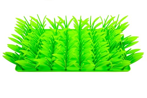 Mystoneer Silikon-Grasmatte für Katzen, Silikon-Gras-Schnüffelmatte für Katzen, Katzengrasmatte für Indoor-Katzen, Silikon, Grasfütterungsmatte für Katzen und Hunde (1 Stück) von Mystoneer