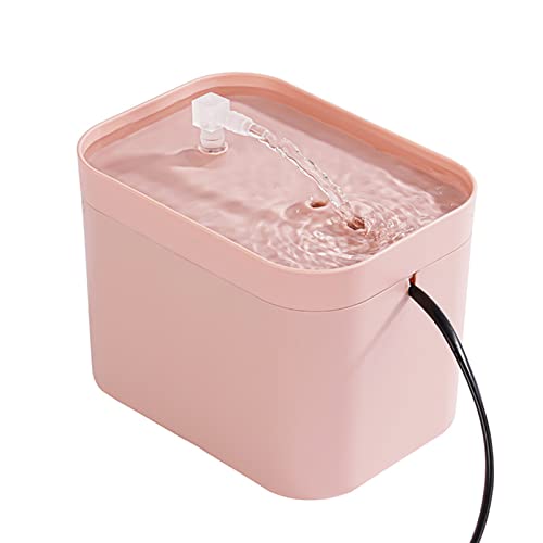 Katzenwasserspender Ultraleise - 1.5L Automatische Haustiertränke - Automatischer Wasserspender für die Reise für Hunde, Katzen, mehrere Haustiere, Tiere (Weiß) von N/A A