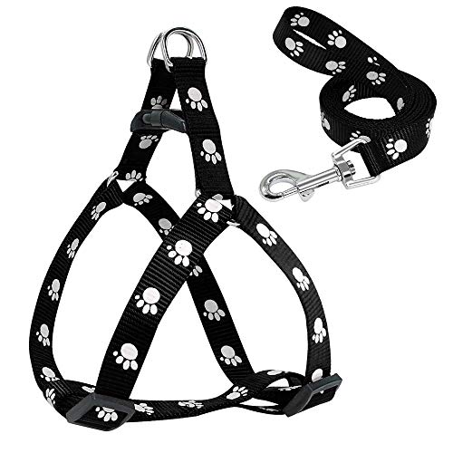 Chihuahua Yorkshire Trier kleiner Hund mit weichem Nylon Haustier Geschirr und Zug - Schnauzer M Schwarz Haustier Walking Harness Weste von N\A