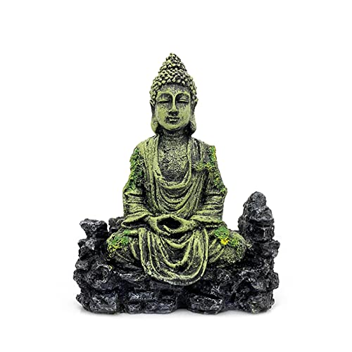 NA Buddha-Statue aus Kunstharz, Antik-Imitat, Dekoration für Aquarium, Buddha-Statue, Dekoration für Aquarien von N\A