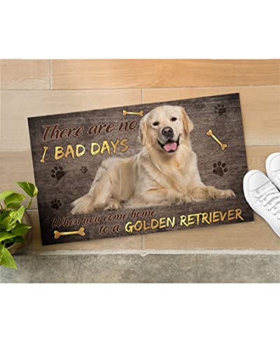 NA Es gibt Keine schlechten Tage Golden Retriever Hund Fußmatte Willkommensmatte Heimdekoration Lustige Fußmatte Geschenkidee für Hundeliebhaber von N\\A