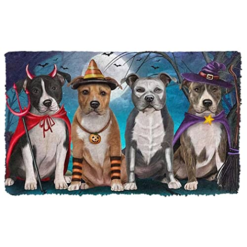 NA Fussmatte innen Fußmatte American Staffordshire Hundehalloweens deko Wohnzimmer von N\\A