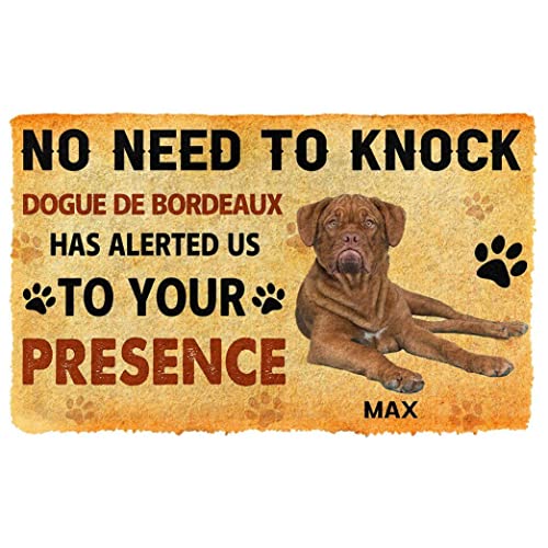 NA Fussmatte innen Keine Notwendigkeit, Dogue de Bordeaux Dog Custom Name Fußmatte zu klopfen deko Wohnzimmer von N\\A