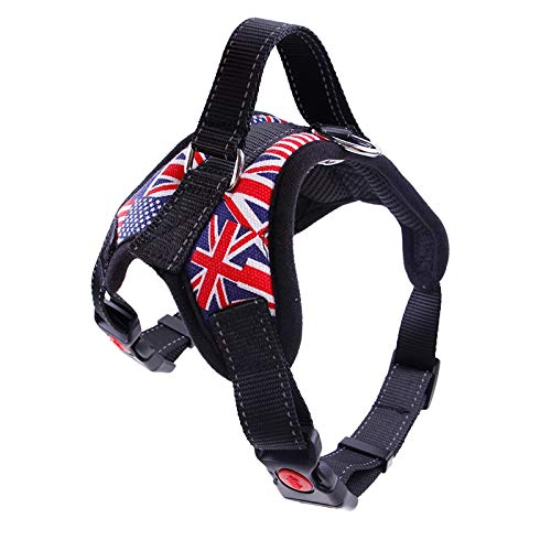 Nylon Heavy Duty Hund Haustier Geschirr Halsband Verstellbar Polsterung Übergröße Mittlere Größe Kleine Hundegeschirr Weste Husky Big Dog Produkt XL 6 von N\A