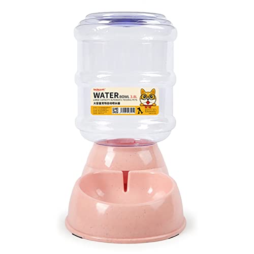 Automatic Pet Water Dispenser Cat and Dog Gravity Feeder BPA Free Small Medium Large Pet Watering Station Water Bowl (Pink, Automatic Water Dispenser) von NC