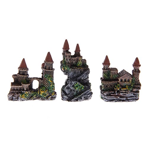 N/M Yinuiousory 1 Stücke Aquarium Dekoration, Künstliche Verzierung Dekor Polyresin Tower Castle Ornament von N/M