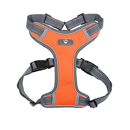 Große mittelgroße Hunde Brustgurt Husky Alaska Pet Accessories XL Orange Hundegeschirr Weste Verstellbar Reflektierend Atmungsaktiv Mesh Geschirr von N\O