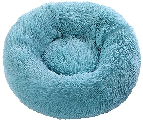 Großes Hundebett rund waschbar Haustier Bett Winter Warm Schlafen Plüsch Hundezwinger Katzenmatte Welpenmatte Hund Katze Zubehör 2XLD Durchmesser 80cm dunkelgrün von N\O