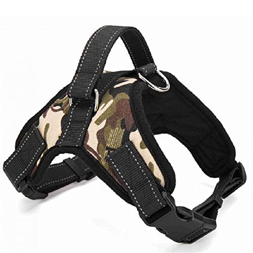 Hundebedarf Nylon Haustier Hundegeschirr Halsband Pet Supplies Große und Mittlere Größe Kleine Hunde Geschirr L Camouflage von N\O