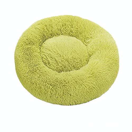 Rundes Plüsch-Hundebett für Hunde, große Hunde-Zubehör, Kissen sind super weich, flauschig und bequem, waschbar, Größe S 50 cm, grau von N\O