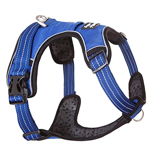 Strong Pet Dog Harness Dog Training Vest Medium Large Dog Adjustable Outdoor Protective Harness Collar Bulldog L Blue von N\O