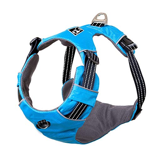 Strong Pet Dog Harness Dog Training Vest Medium Large Dog Adjustable Outdoor Protective Harness Collar Bulldog S Blue von N\O