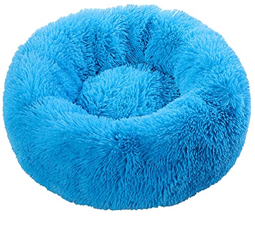 Übergroßes Hundebett Rund Waschbar Haustier Bett Winter Warm Schlafen Plüsch Hundehütte Katzenkissen Welpenkissen Hund Katze Supplies S Durchmesser 40cm Blau von N\O