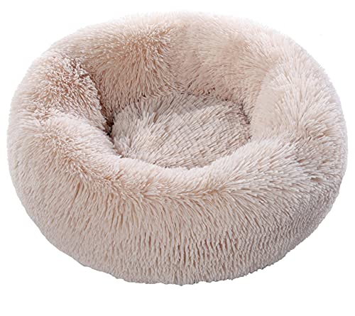 Übergroßes Hundebett rund waschbar Haustier Bett Winter Warm Schlafen Plüsch Hundehütte Katzenkissen Welpenkissen Hund Katze Supplies M Durchmesser 50cm Rubbercolor von N\O