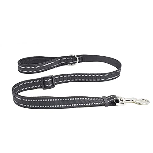 Atmungsaktive Nylon Mesh Hund Sicherheitsgurt Reflektierend Einstellbar Hund Sicherheitsgurt und Haustier Leine Set Haustier Halsband Leine Hund Zubeh?r M Blackleash von N\X