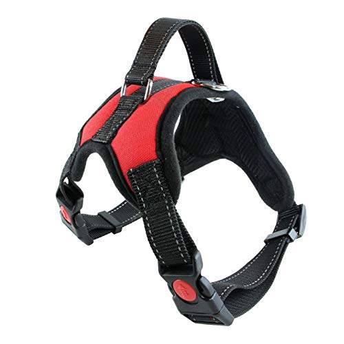 Haustier Hund Geschirr Weste Reflektierende Gürtel Atmungsaktiv Mesh Haustier Hundeleine S / M / L / XL Hundehalsband Zubehör M Rot von N\X