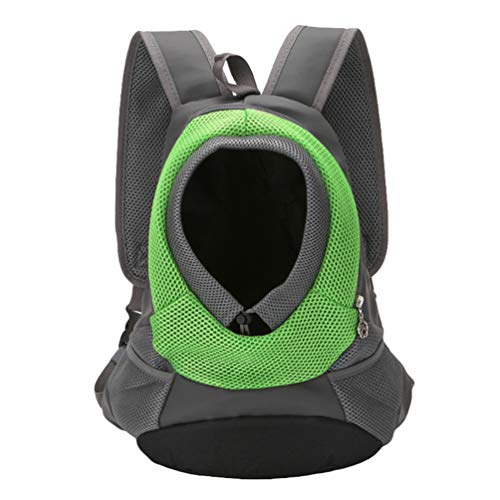 N / A Hundetragetasche Verstellbarer Welpenrucksack Hund Katzentragetasche für Kleine Haustiere im Freien (Grün, S) von N / A