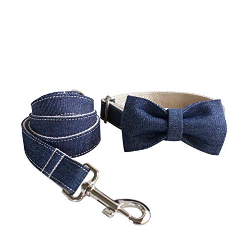 N / A Kreatives Fliege Halsband und Robustes Haustierseil Set Haustierbedarf für Hunde und Katzen (Style#1, S) von N / A