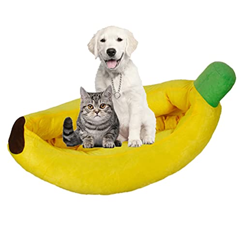 Katzenbett, Kissen, Hund, Katze, Plüsch, Haustierbett, weich und bequem, Boot, Banane, Sofa, für Hunde, Winter von N - A