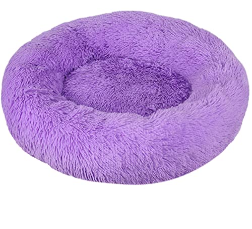 Hundebett aus 100 % Baumwolle, lang, waschbar, atmungsaktiv, hält warm, für den Innenbereich, weiches Hundesofa für kleine, mittelgroße und große Hunde, 90 cm, Violett von N-X