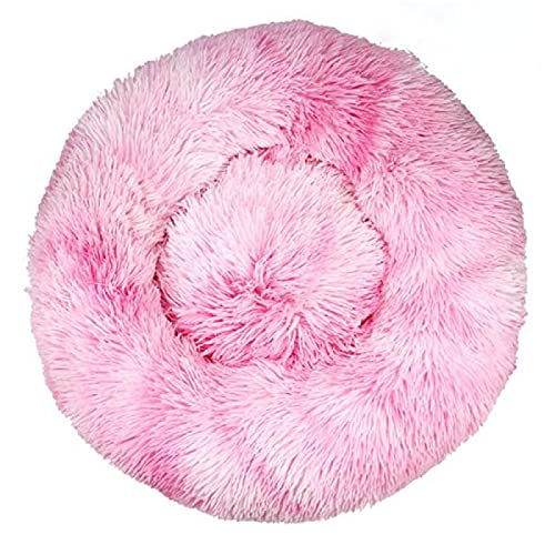 Plüsch Hundematte Ruhiges Bett Haustierbett super weich und flauschig bequem groß Katze und Hund Haus Bett 40cm Tie-Dye Pink von N-X