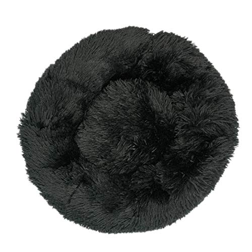 Rund Katzenbett Haus Weich Plüsch Beste Haustier Hundebett Hundebett Hundekorb Haustierbedarf Kissen Katzenbett Katzenkissen Tier Schlafsofa 80cm Schwarz von N-X