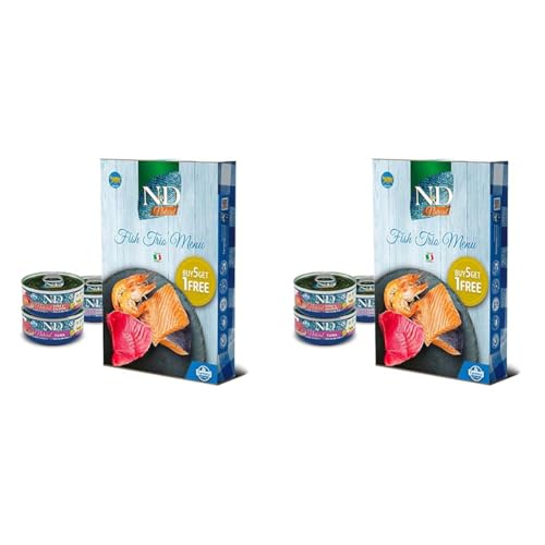 Farmina N&D AL Pastete Katzenfutter(Nassfutter, mit hochwertigen Vitaminen und natürliche Antioxidantien, ohne Mais, Zutaten: Fisch, Portionsgröße: 420 g) (Packung mit 2) von N&D(ナチュラル&デリシャス)