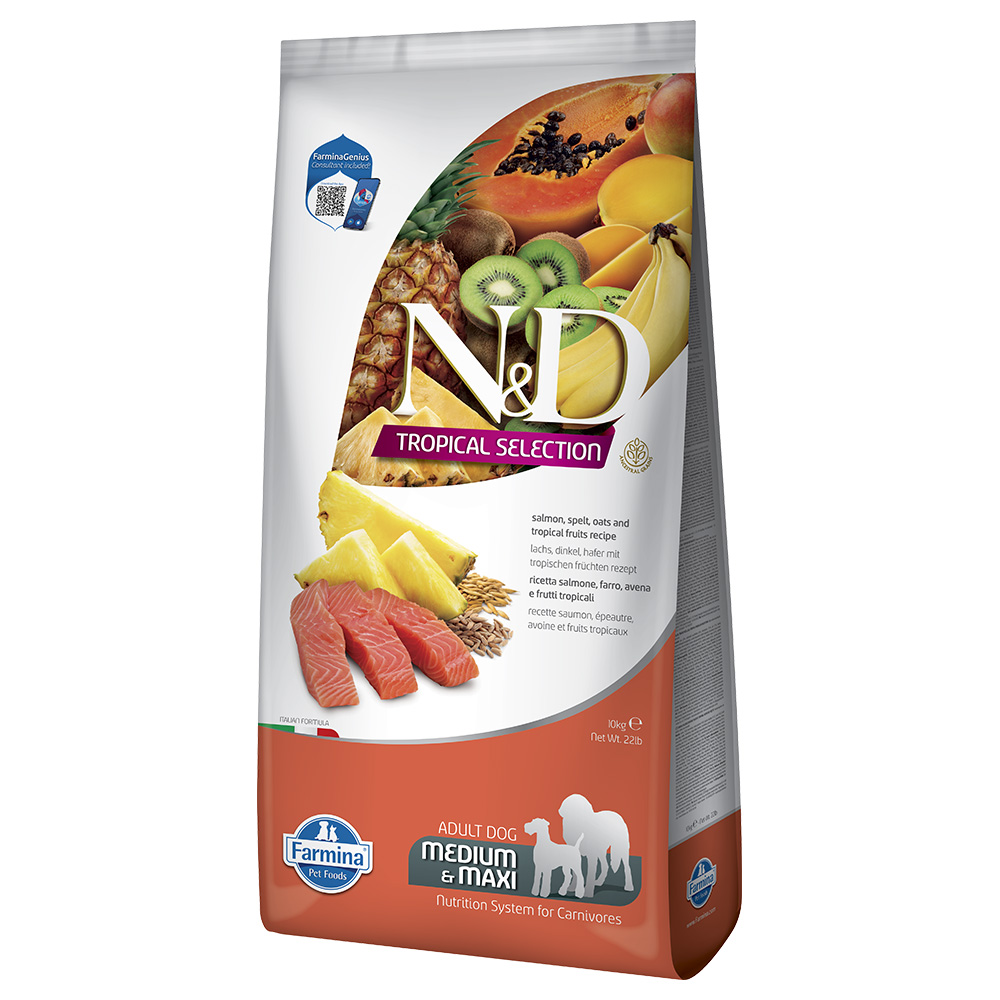 N&D Dog Tropical Selection Adult Medium/Maxi mit Lachs - Sparpaket: 2 x 10 kg N&D Dog Tropical Selection Adult Medium/Maxi mit Lachs - Sparpaket: 2 x 10 kg von N&D Dog Tropical
