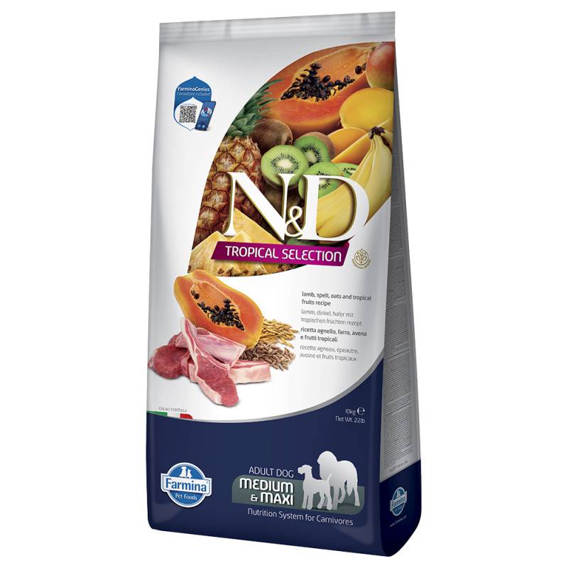 N&D Dog Tropical Selection Adult Medium/Maxi mit Lamm - 10 kg von N&D Dog Tropical