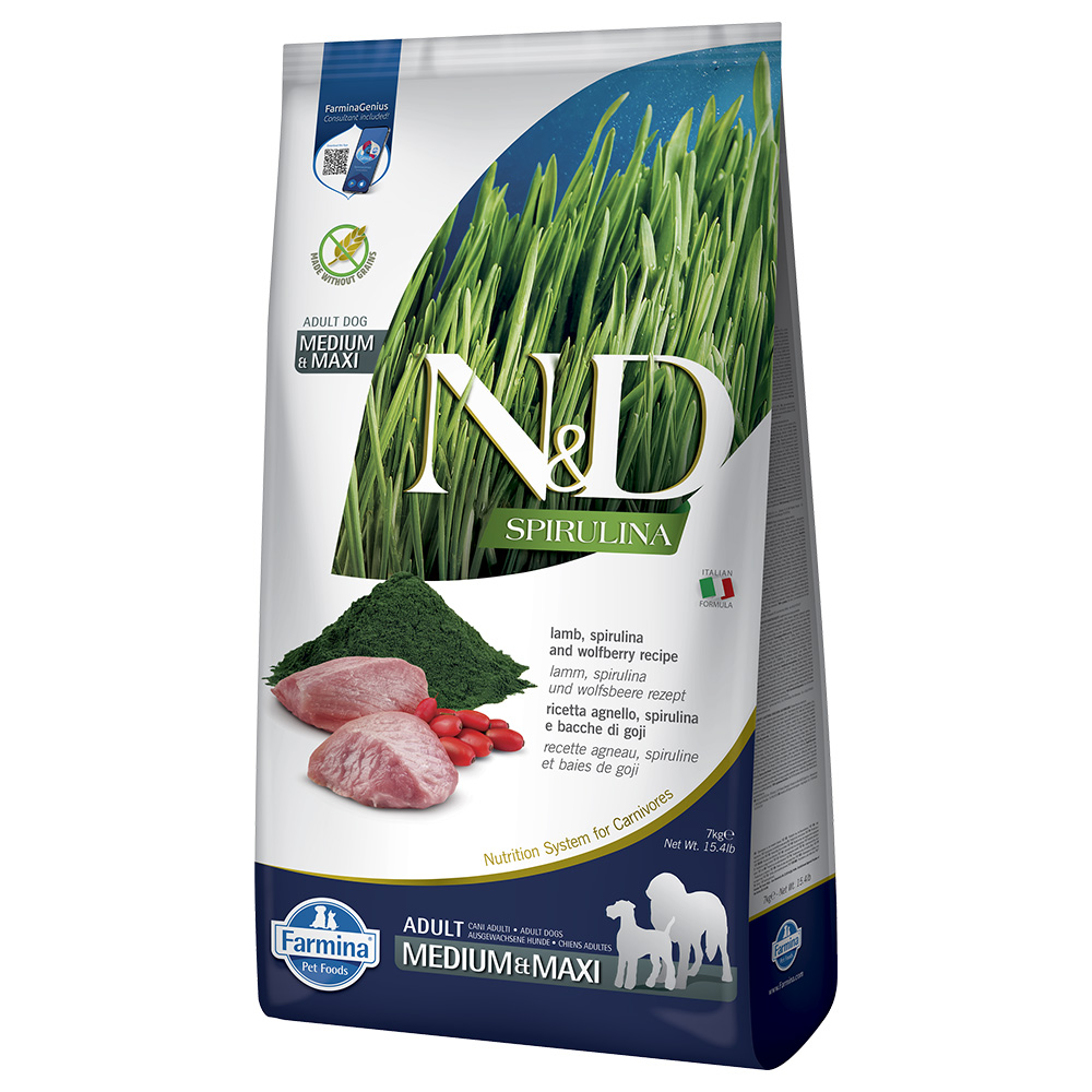 N&D Dog Spirulina Adult Medium/Maxi mit Lamm - 7 kg von N&D Dog