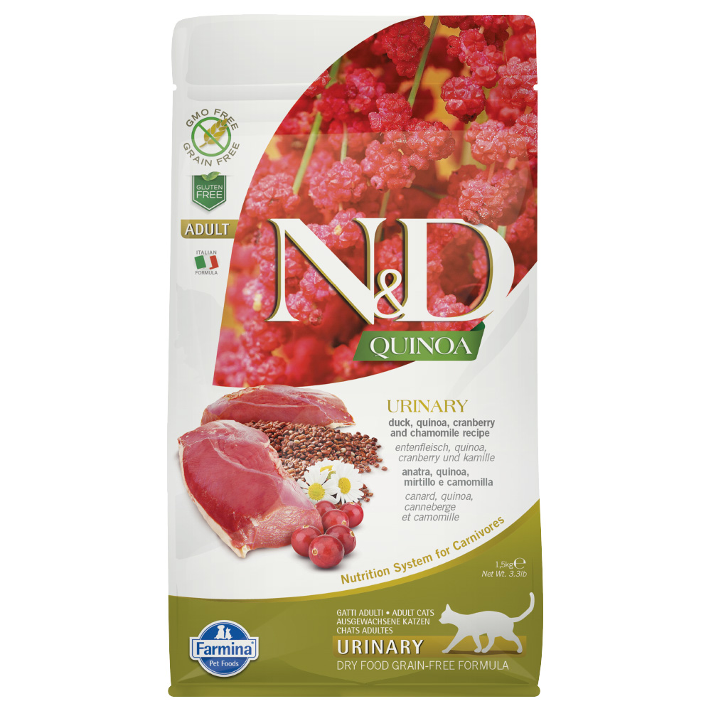 Farmina N&D Quinoa Urinary Ente, Quinoa, Cranberry & Kamille Adult - 1,5 kg von N&D Quinoa Cat