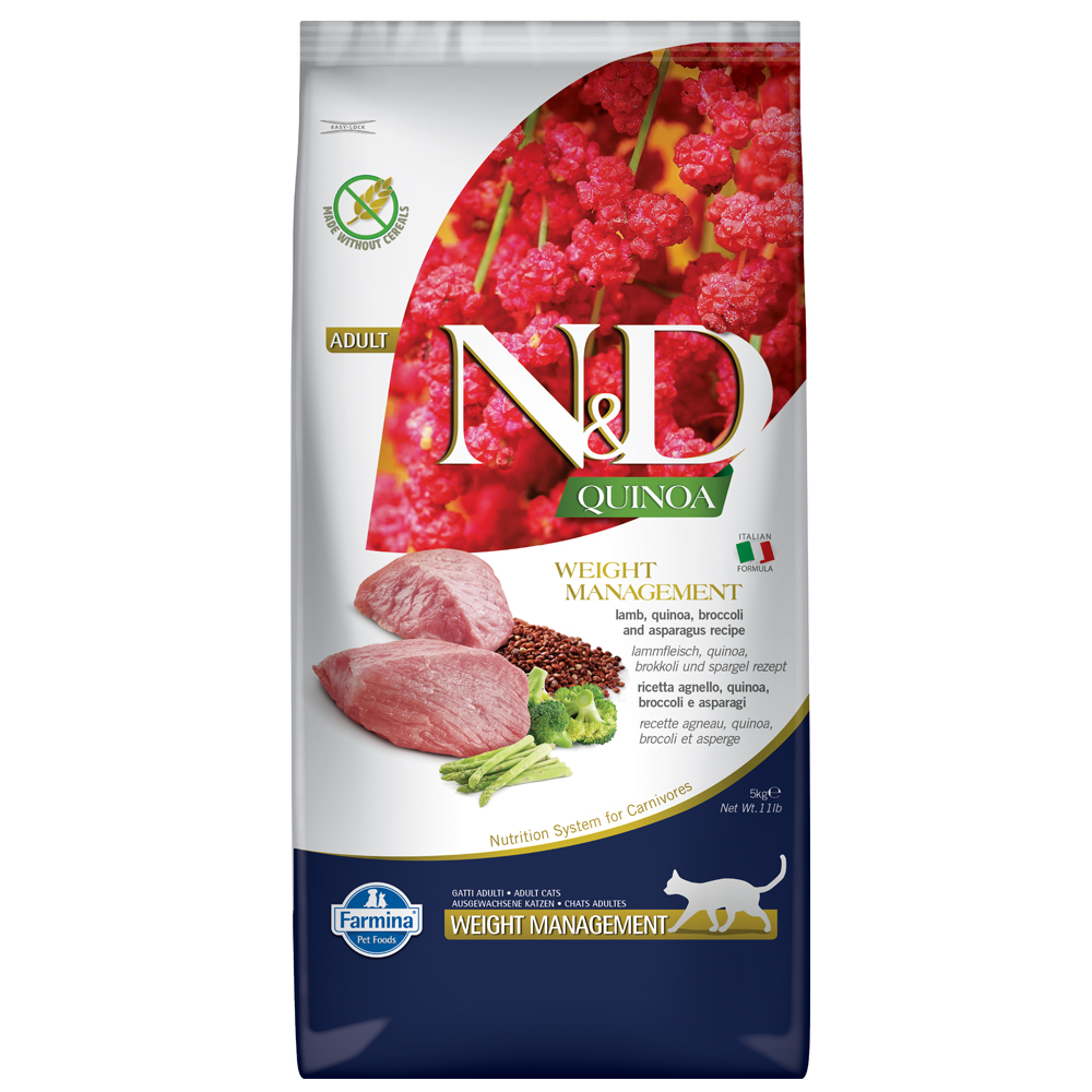 Farmina N&D Adult Quinoa Weight Management Lamm, Quinoa, Brokkoli & Spargel - 5 kg von N&D Quinoa Cat