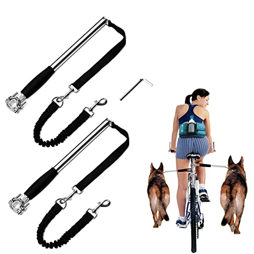 Hundefahrradleine, 2 Stück Freisprech-Hundefahrrad-Übungsleine, Hundefahrradleine für Trainingstraining, Joggen, Radfahren von N.F.