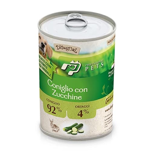 N.P. Industries Professional Pets Monoprotein Kaninchen mit Zucchini (6 x 400 g) - Hypoallergenes Nassfutter mit Kaninchen für Erwachsene Hunde von N.P. Industries