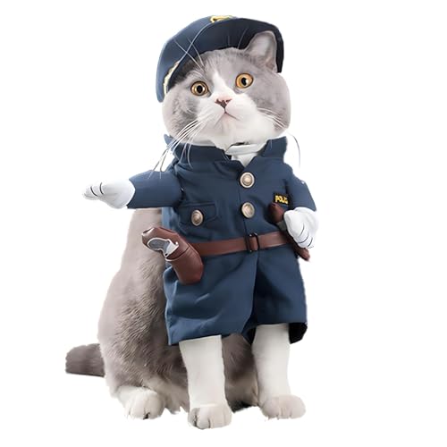NACOCO Polizistenkostüm für Hunde und Katzen, Halloween-Anzug, Größe L von NACOCO