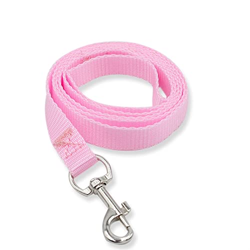 Hundeleine zum Trainieren 120 cm * 1,5 cm Nylon Haustier Hundeleine Hundehalsband Walking Training Leine Katzen Hundegeschirr Hundeleine(Pink) von NADCFN