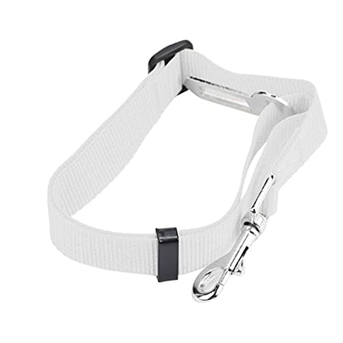 Hundeleine zum Trainieren Auto-Sicherheitsgurt für Hunde und Katzen, verstellbar für kleine, mittelgroße Hunde, Reiseclip, Heimtierbedarf Hundeleine(White) von NADCFN