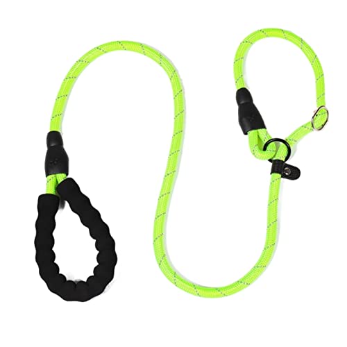 Hundeleine zum Trainieren Laufleinen aus Nylon Seilhalsband 2 in 1 verstellbares Halsband klein mittelgroß Hundeleine(Green,1.4M X 1.0CM) von NADCFN