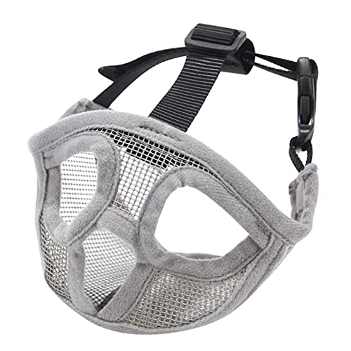 Hundeleine zum Trainieren Pet Mask Maulkörbe für Hunde, tragbar, Kurze Schnauze, Hundegeschirr, 1 Stück, für Anti-Stopp-Bellen Hundeleine(Gray,M) von NADCFN