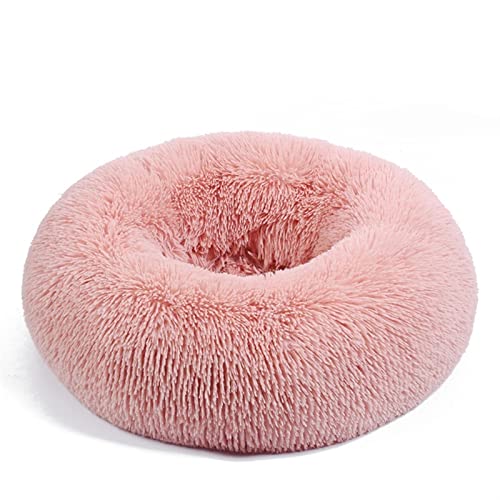 NADCFN Katzenbett Donut Hundebett für kleine Hunde, mittelgroß & Großes, Anti-Angst-Hundebett, weiches, Flauschiges, beruhigendes Katzenbett Hundematte(Orange,120cm-47.2inch) von NADCFN