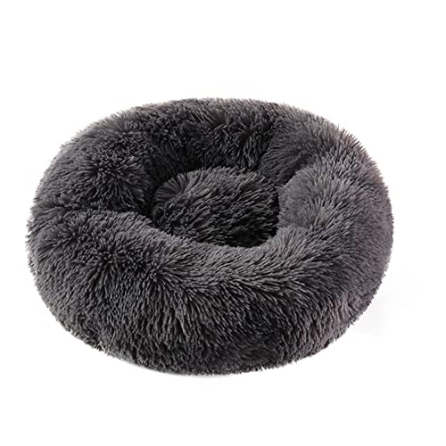 NADCFN Katzenbett Donuts Hundebettkorb Beruhigungsbett Haustierhütte Katzenhaus Kuschelkatzenbetten für kleine große Hunde Hundematte(Dark Gray,XXL 100cm) von NADCFN