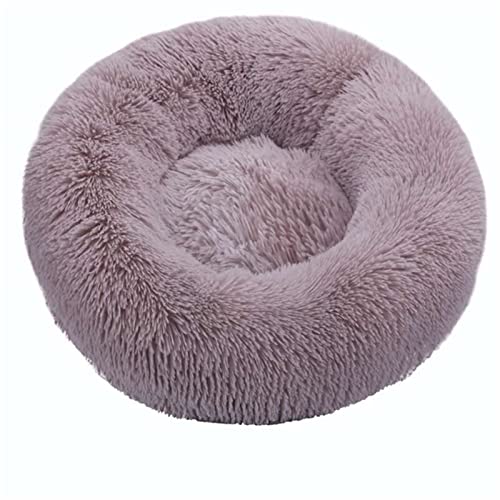 NADCFN Katzenbett Haustier-Hundebett, bequemer Donut, rund, Hundehütte, ultraweich, waschbar, Hunde- und Katzenkissen, Winterbett Hundematte(Light Coffee,100cm) von NADCFN