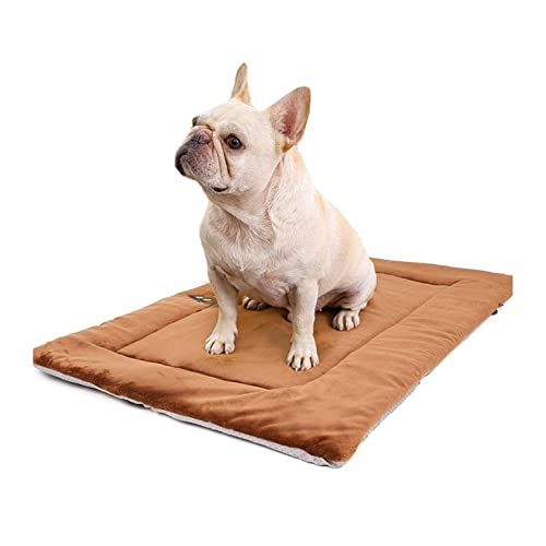 NADCFN Katzenbett Haustier-Hundebett-Heizmatte Winter-Plüsch-weiche Auflagen Wasserdichtes Haustier-Kissen-Bett-Katzen-Decke Hundematte(XL-Brown) von NADCFN