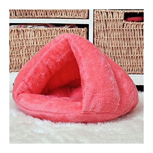 NADCFN Katzenbett Haustierbett, super weicher Hund, waschbar, Plüsch, Hundehütte, Tiefschlaf, Katzenstreu, Haus Hundematte(Pink,40X40cm) von NADCFN