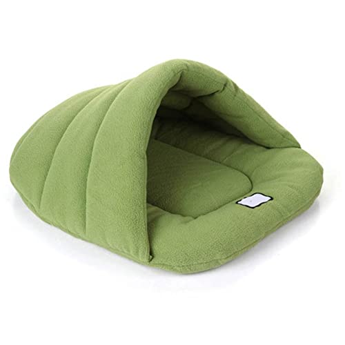 NADCFN Katzenbett Hundebett-Höhle, weiche Haustiermatte, Katzenhaus für kleine, mittelgroße Hunde, Schlafsack, Heimtierbedarf Hundematte(Apple Green,48x58cm) von NADCFN