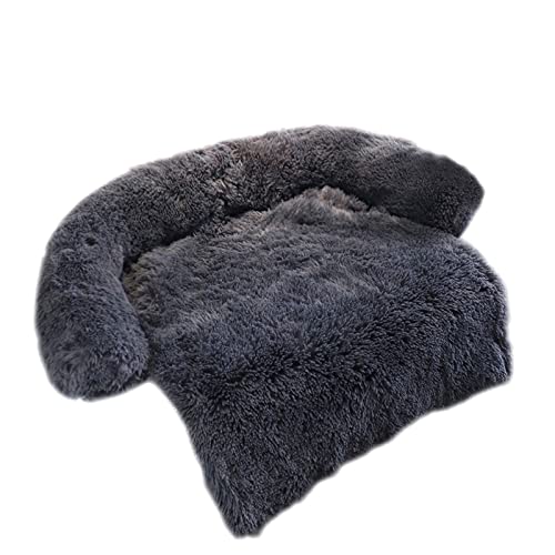 NADCFN Katzenbett Hundeschlafsofa mit Reißverschluss, Haustierbetten für Katzen, großes Hundebett, Katzenmatten, Haustiernestkissen Hundematte(3028 Dark Grey,L) von NADCFN