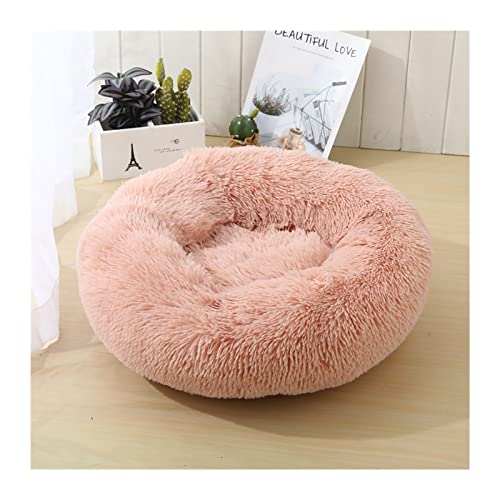 NADCFN Katzenbett Katzenbett Hundebett Haus Zwinger Haustiermatten Weiche Lange Plüschmatte Haustier Warmes Korbkissen Katzenhaus Hundematte(Pink,XXL 100cm) von NADCFN