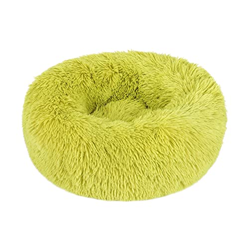 NADCFN Katzenbett Luxuriöses weiches Plüsch-Hundebett, runde Form, Schlafsack, Zwinger, Katze, Welpe, Schlafsofa, Haustierhaus Hundematte(Green,XXL Diameter 100cm) von NADCFN